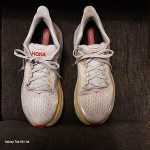 Hoka Men's Athletic Shoes - White and Yellow